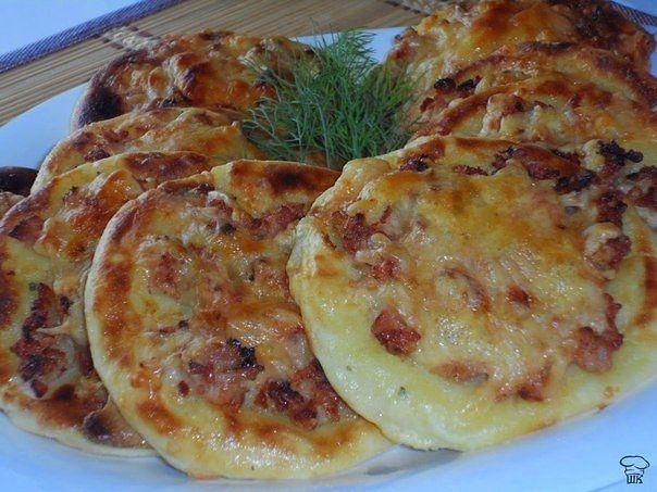 Potato cheesecakes with chicken