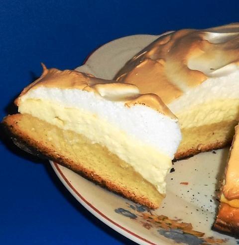 Hungarian cheesecake with cottage cheese, sour cream and vanilla sugar