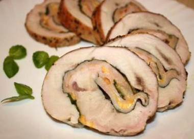 Kefir roll turkey mushrooms onion