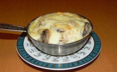 Julienne with mushrooms and potatoes