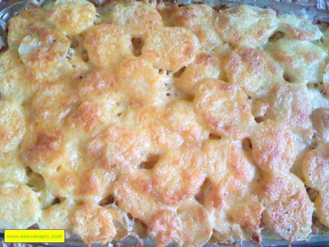 Potato casserole with turkey meat