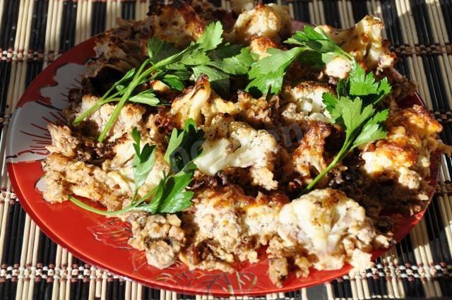 Cauliflower with cheese and whiskey