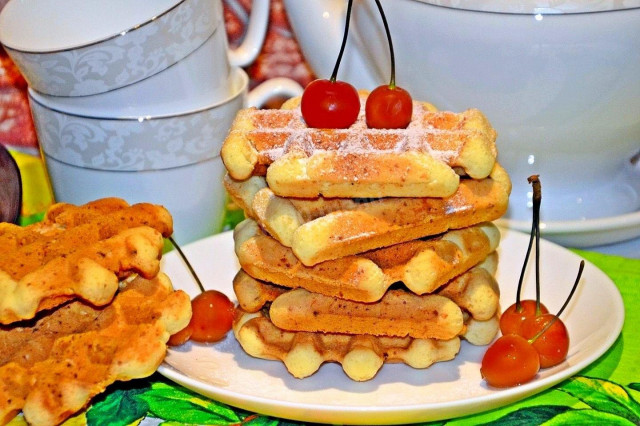 Curd Viennese waffles
