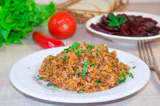 Buckwheat merchant style with minced meat
