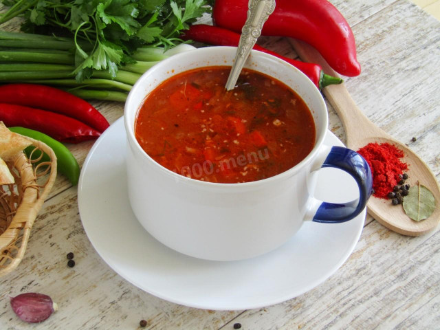 Classic Georgian mutton kharcho soup
