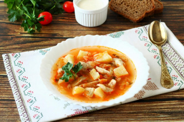 sauerkraut soup with chicken