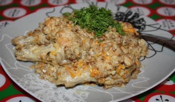 Buckwheat porridge with chicken in a slow cooker