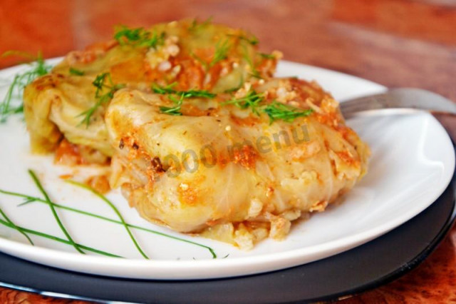 Cabbage rolls from young cabbage in a slow cooker in sour cream sauce