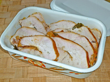 Turkey pork in a slow cooker