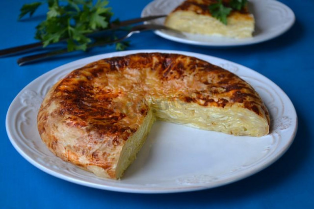 Pita bread khachapuri with cheese in a slow cooker