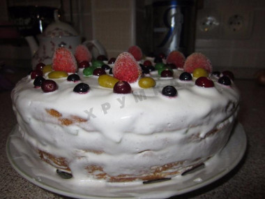 Quick cake from a slow cooker with fruits