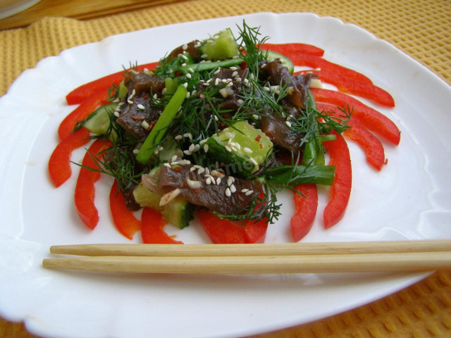 Mushroom salad in Chinese