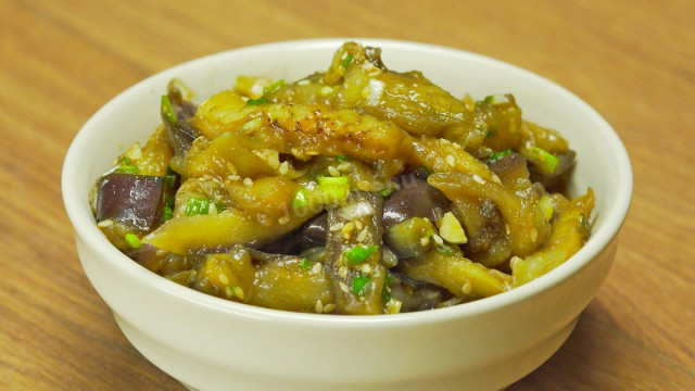 Steamed eggplant in Korean