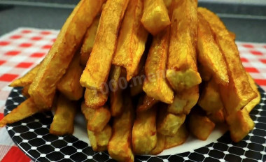 French fries in a wok pan