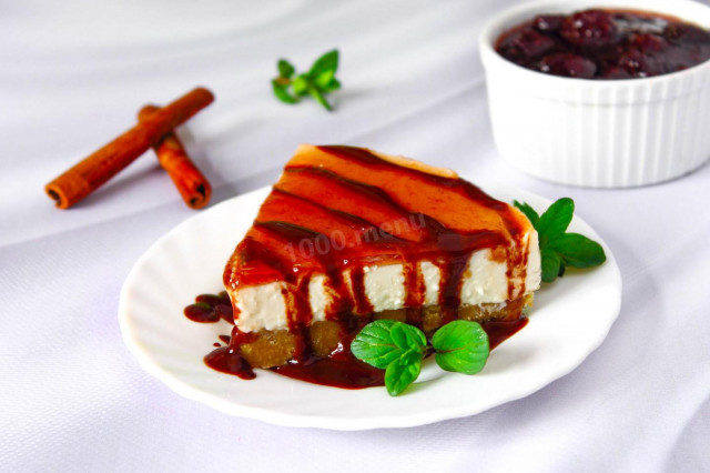 Cheesecake without baking with cottage cheese, cookies and gelatin