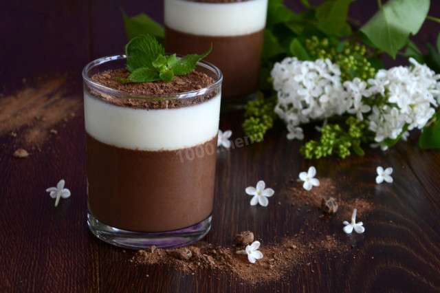 Double-layer Milk-chocolate jelly