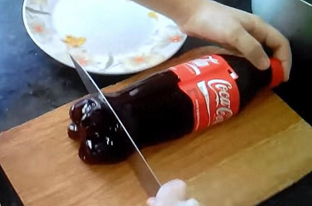 Coca Cola jelly in a bottle