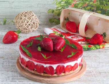 Strawberry cheesecake without baking