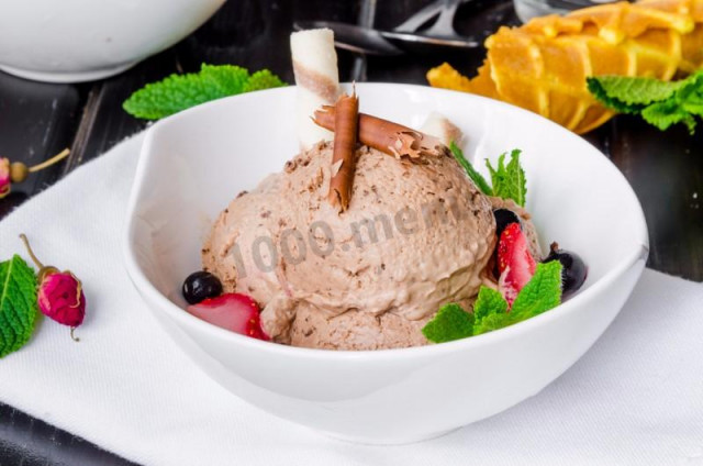 Dessert Semifredo chocolate ice cream