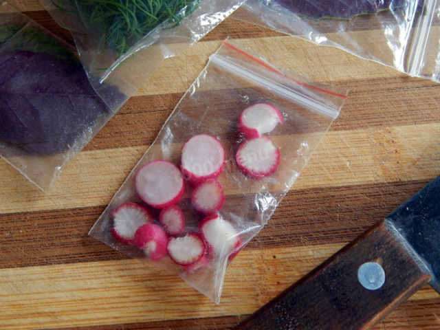 How to freeze radishes on winter