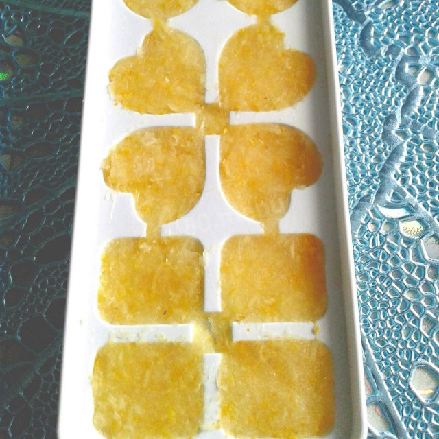 Frozen lemon mass