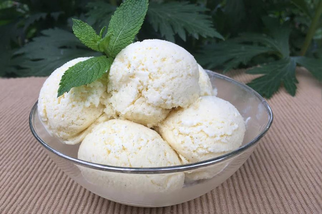 Ice cream made from dry cream