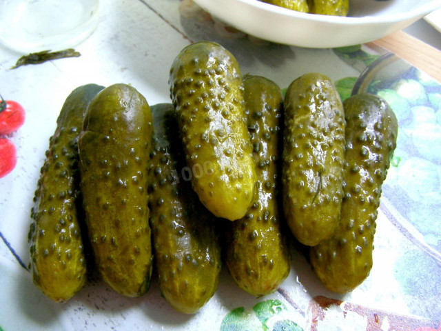 Lightly salted cucumbers of quick pickling