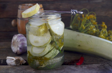 Salting zucchini for winter in jars