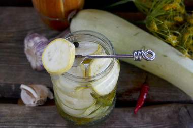 Salting zucchini for winter in jars