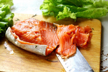 Gravlax of salmon