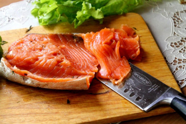 Gravlax of salmon