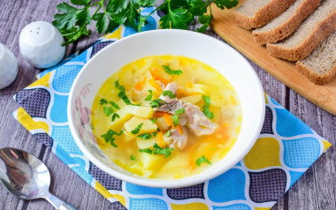 Potato soup with chicken
