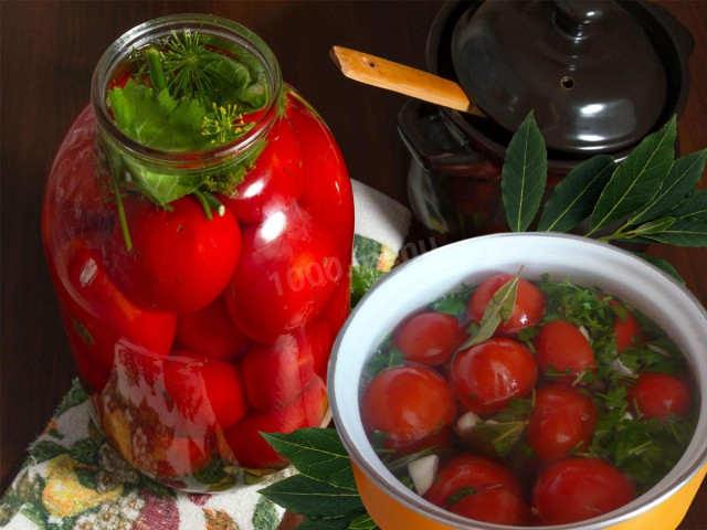 Pickled tomatoes for winter in a cold way