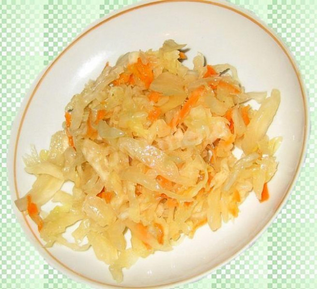 Salted cabbage in brine