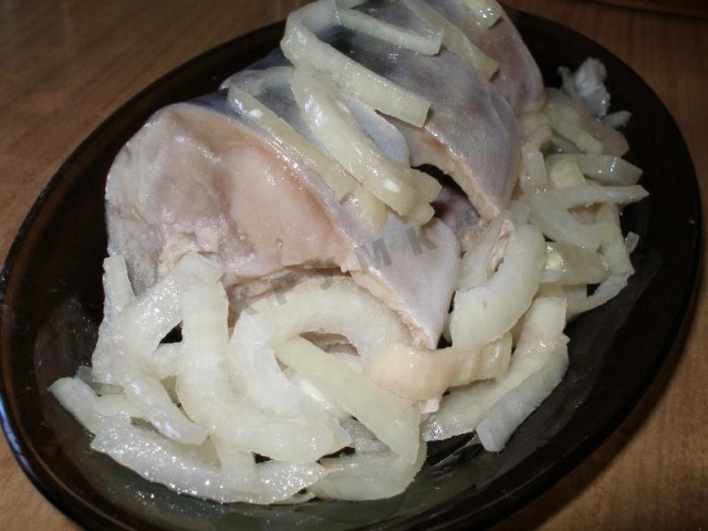 Pickled mackerel quick in brine in 3 hours