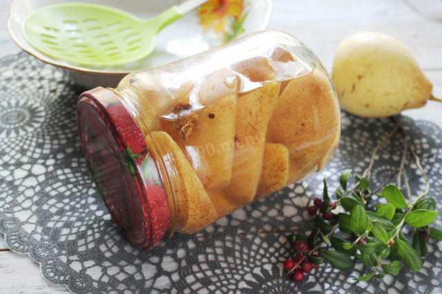 Pickled pears for winter without sterilization