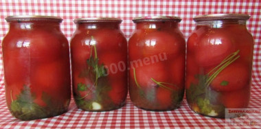 Tomatoes marinated in Chili ketchup for winter