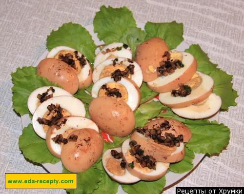 Eggs marinated in soy sauce