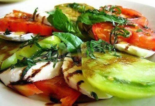 Delicious salad with pickled cucumbers