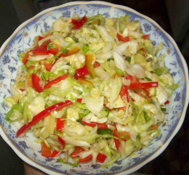 Cabbage with instant mustard