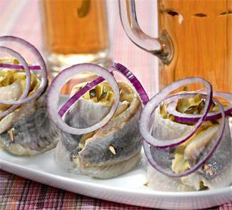 Rolmops - herring rolls