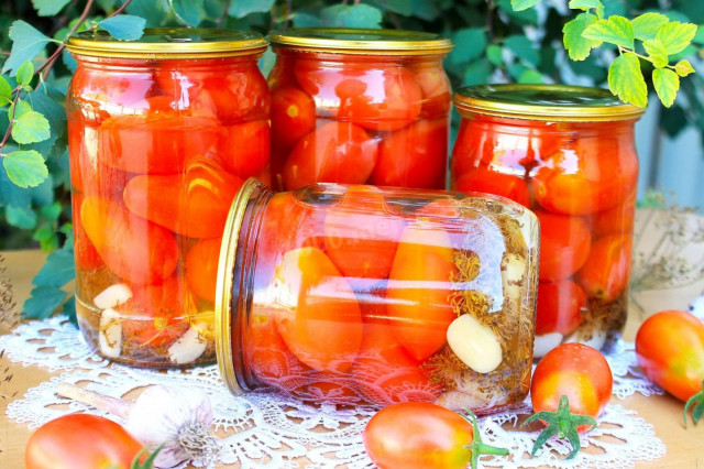 Sweet tomatoes without sterilization for winter