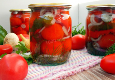 Tomatoes in jelly without sterilization
