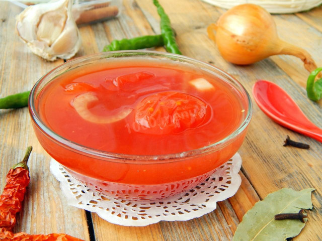 Tomatoes in tomato paste without vinegar