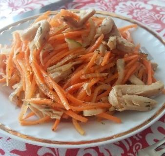 Carrot salad with soy meat