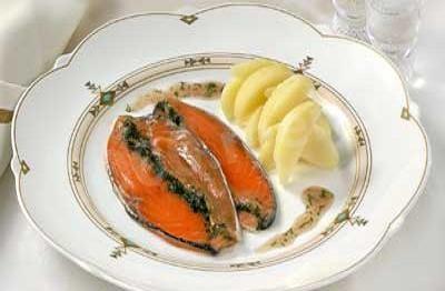 Swedish salmon with mustard sauce