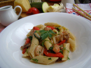 Pasta with seafood