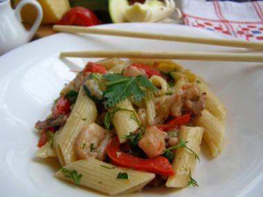 Pasta with seafood