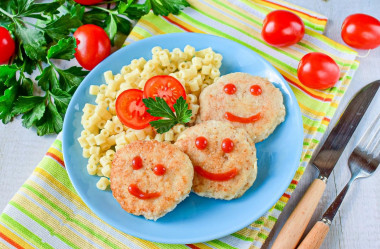 Turkey cutlets for children