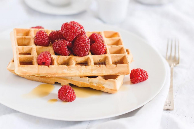 Grilled Viennese waffles